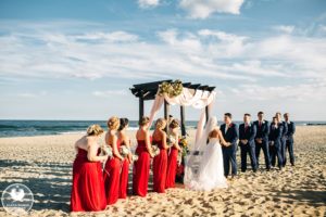 spring lake beach wedding photos