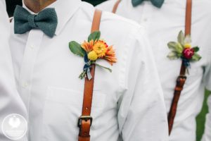 groomsmen suspender flowers