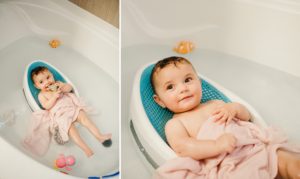 bath time baby photos