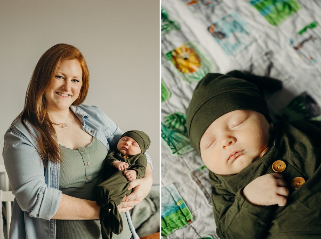 an at-home newborn photoshoot in Fishtown neighborhood of Philadelphia 