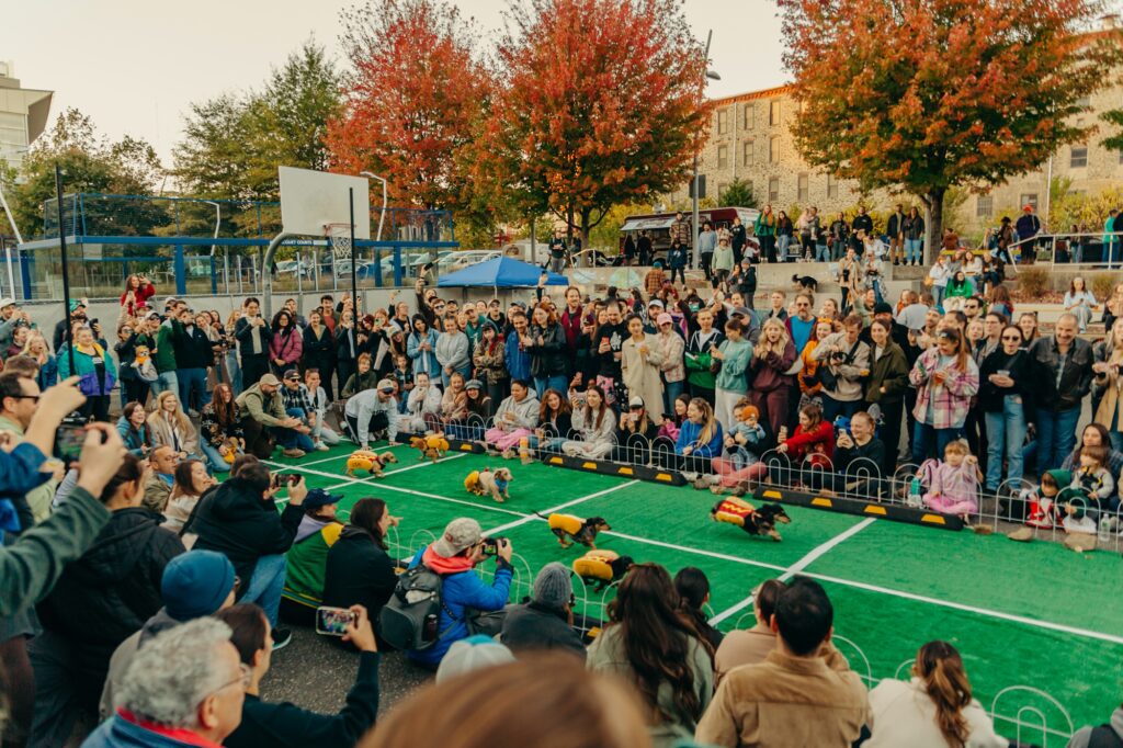 Lucky's Last Chance Wiener Dog Race in Manayunk, Philadelphia. 