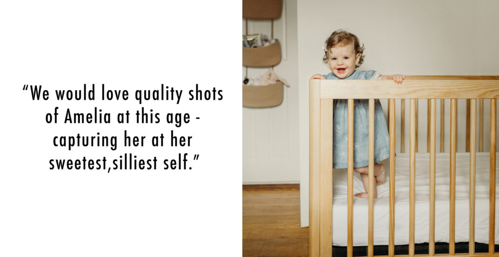 a one year old girl during a lifestyle family session in a Rittenhouse home in Center City Philly