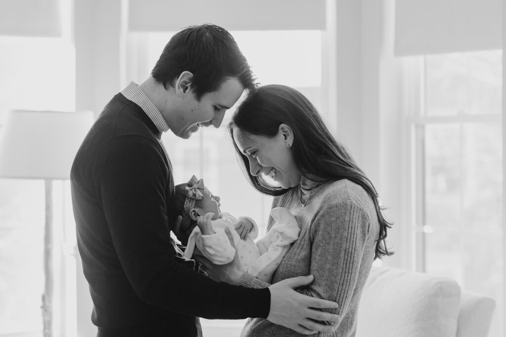 an intimate at home newborn session in Center City Philly for a baby girl. 