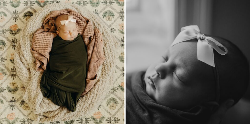 at home lifestyle newborn girl photos in Lansdowne, Pennsylvania. 