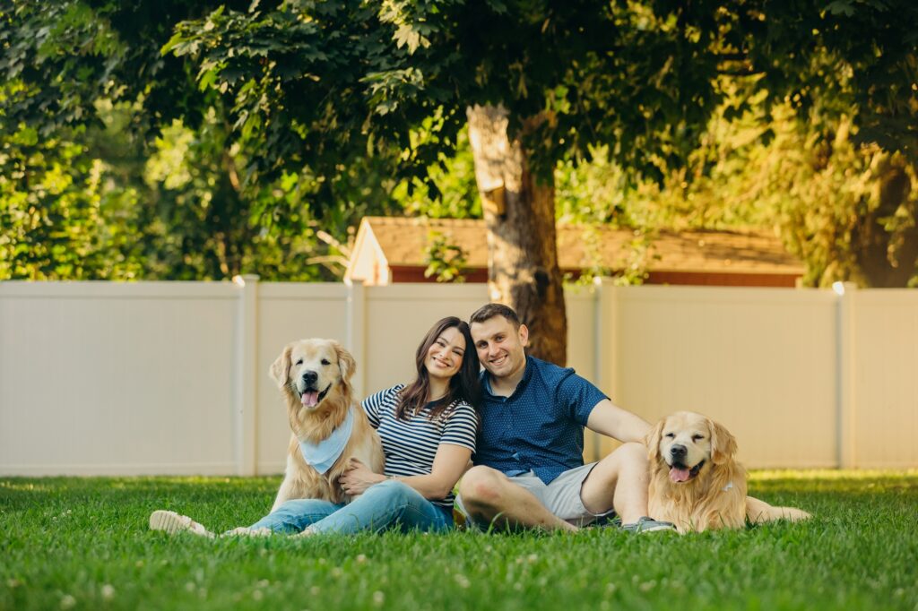 Lifestyle summer pet photos along the Main Line in Philadelphia 