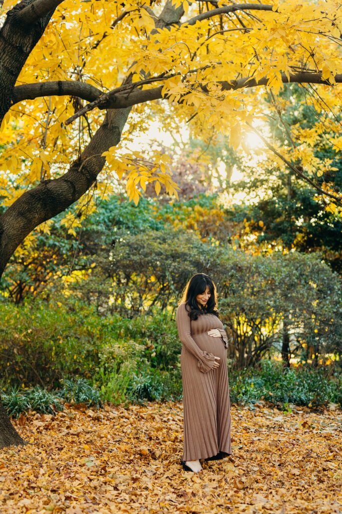 gorgeous fall maternity photos in Fairmount Park in Philadelphia